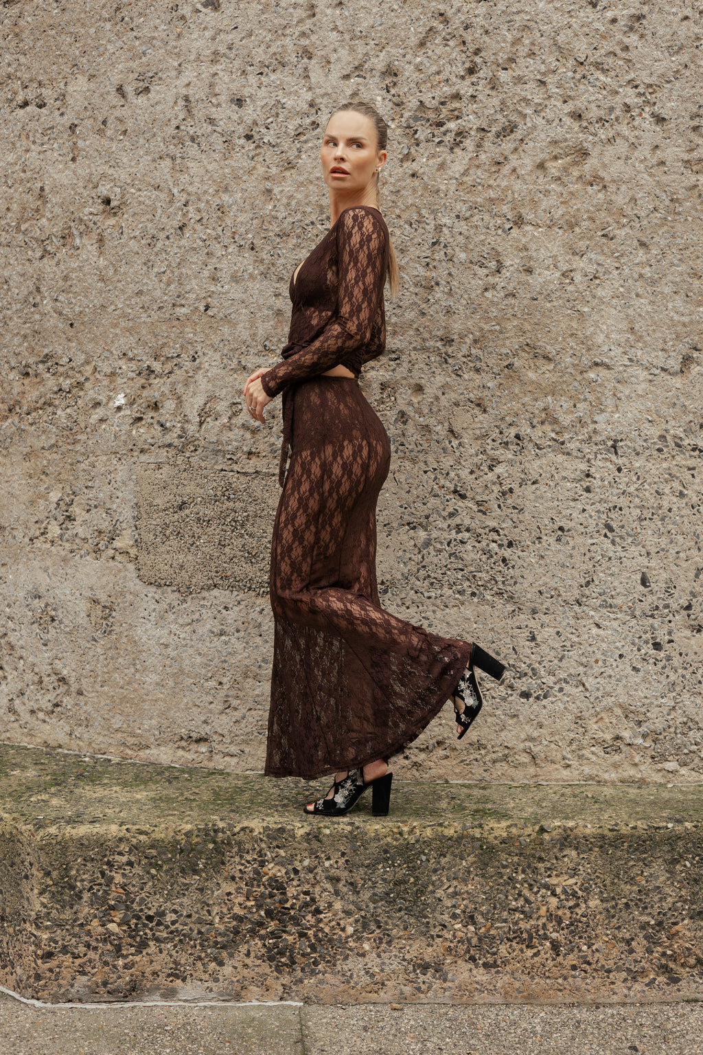 Carmen Brown Lace Skirt
