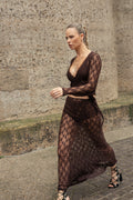 Carmen Brown Lace Skirt