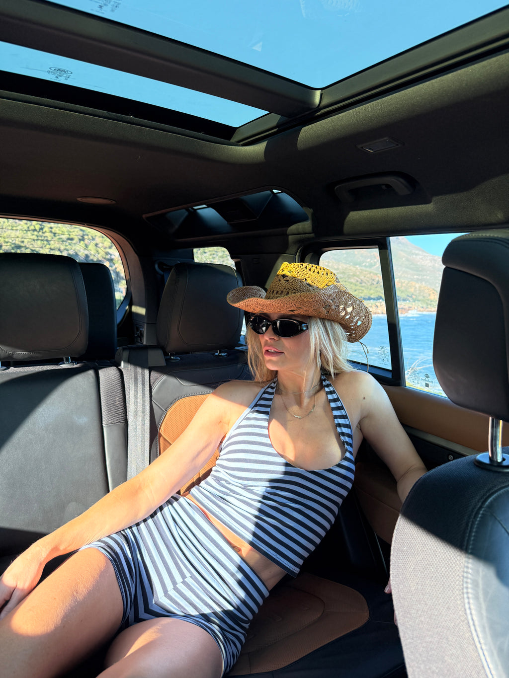 Athena  Blu Striped Set