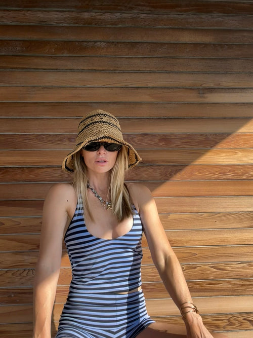 Athena  Blu Striped Set
