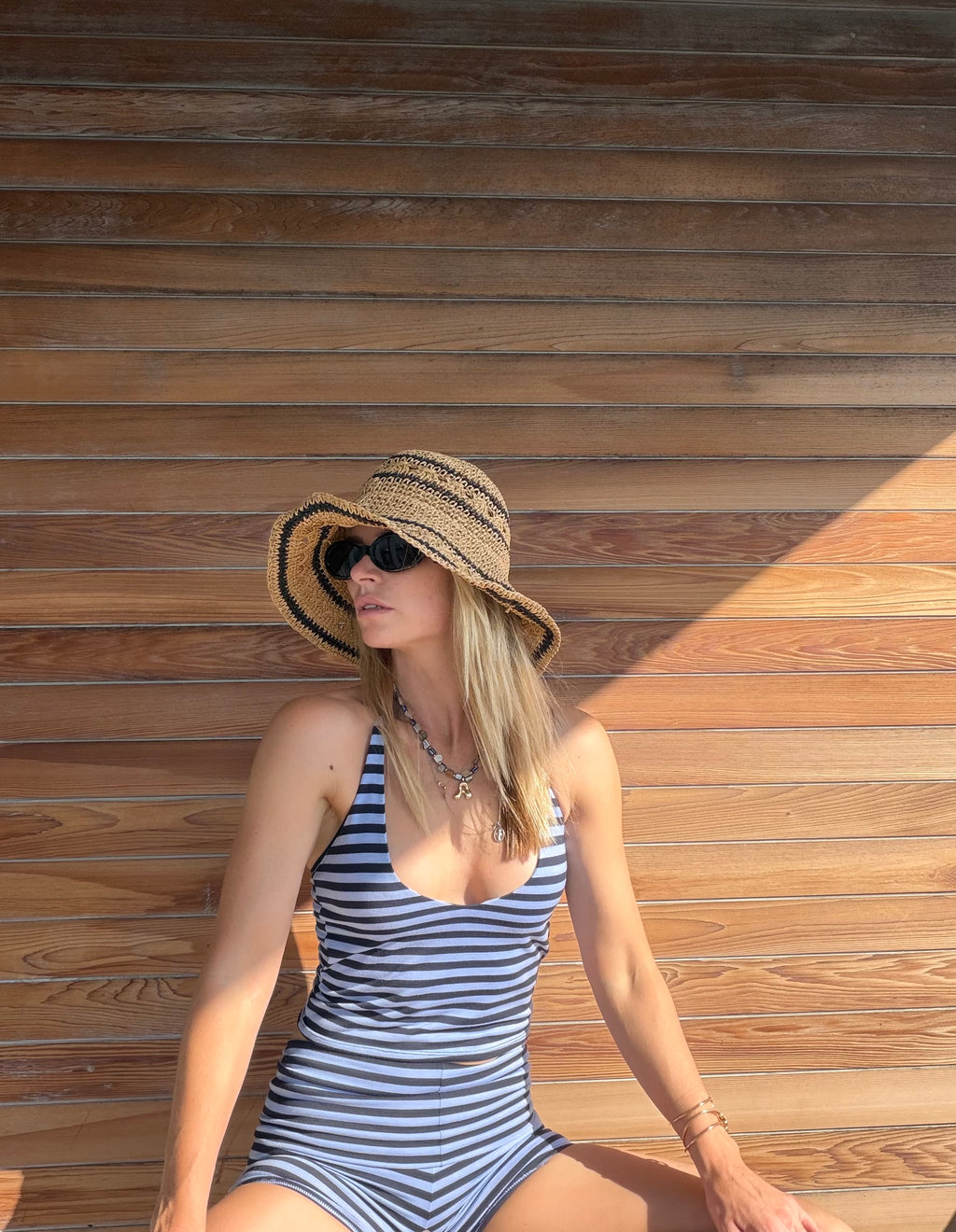 Athena  Blu Striped Set